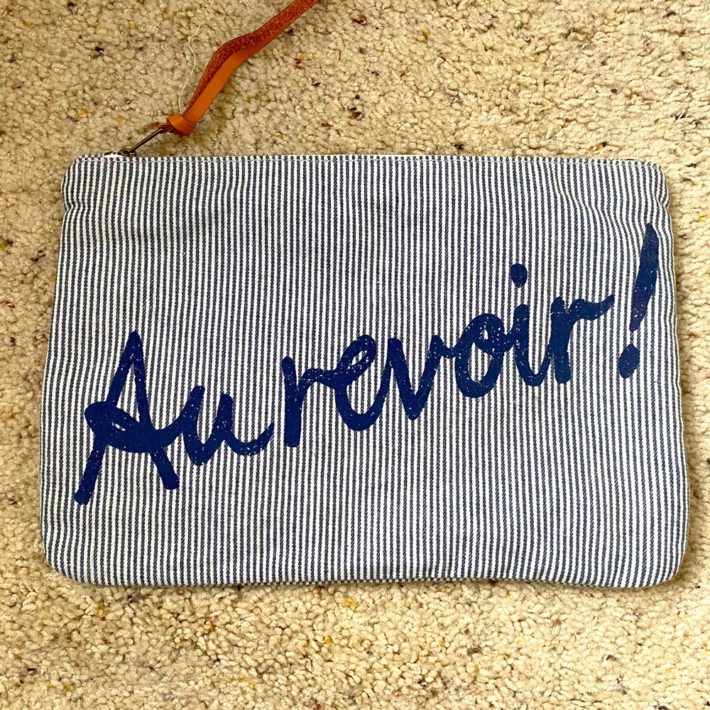 NWT!  Loft cotton clutch/makeup bag/travel bag.